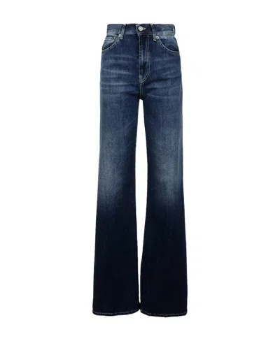 Dondup Logo Jeans In Blue