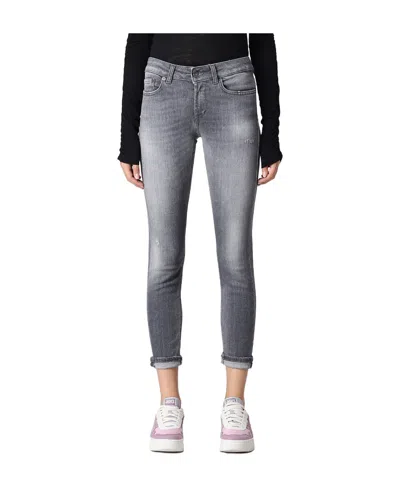 Dondup Logo Jeans In Gray