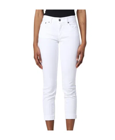Dondup Logo Jeans In White