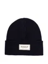 Dondup Beanie Hat With Applied Logo In Black