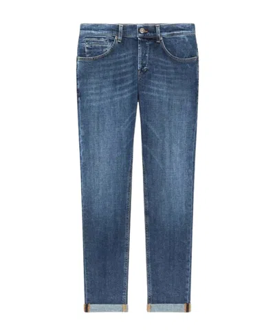 Dondup Logo Logo Denim Trousers In Blue