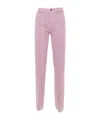 Dondup Logo Logo Denim Trousers In Pink