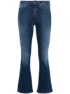 Dondup Logo-palque Flared Jeans In Blue