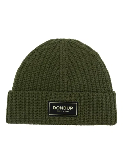 Dondup Logo-patch Beanie In Green