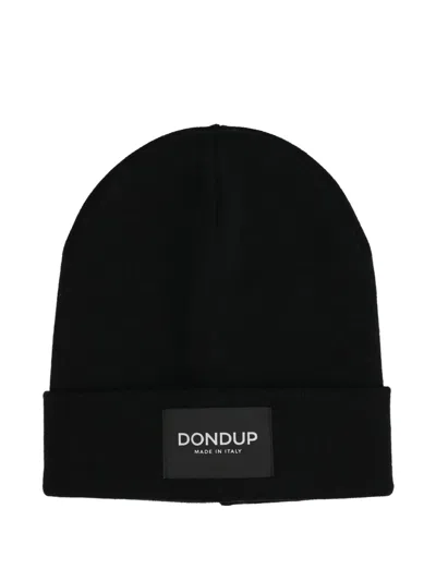 Dondup Logo-patch Beanie Hat In Black