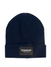 Dondup Logo-patch Beanie Hat In Blue