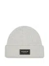 Dondup Logo-patch Beanie Hat In Gray