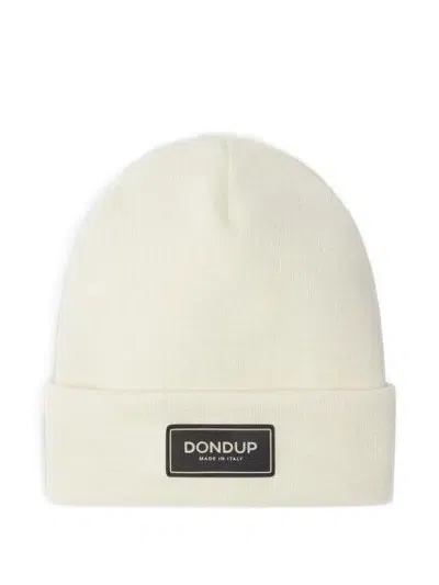 Dondup Logo-patch Beanie Hat In Neutral