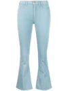 Dondup Logo-patch Bootcut Jeans In Blau