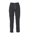 Dondup Logo-patch Cropped Straight-leg Jeans In Black