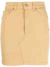 Dondup Logo-patch Denim Shirt In Yellow