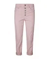 Dondup Logo Patch Denim Trousers In Pink