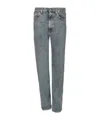 Dondup Logo Patch Denim Trousers In Gray