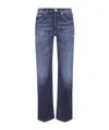 Dondup Logo Patch Denim Trousers In Blue