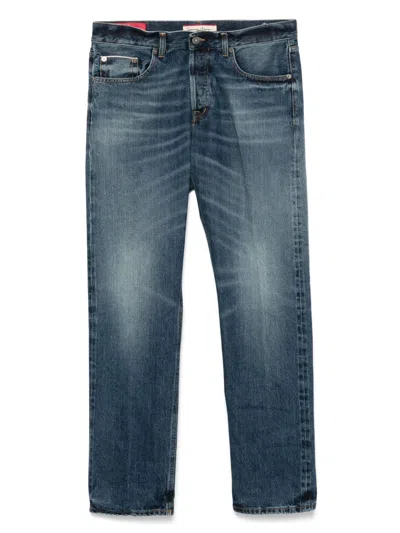 Dondup Logo-patch Jeans In Blue