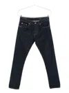 Dondup Denim Trousers With Belt Loops In Blue