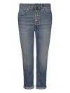 Dondup Logo-patch Jeans In Blue