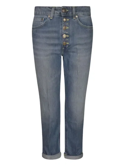 Dondup Logo-patch Jeans In Blue