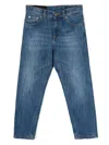 Dondup Logo-patch Jeans In Blue
