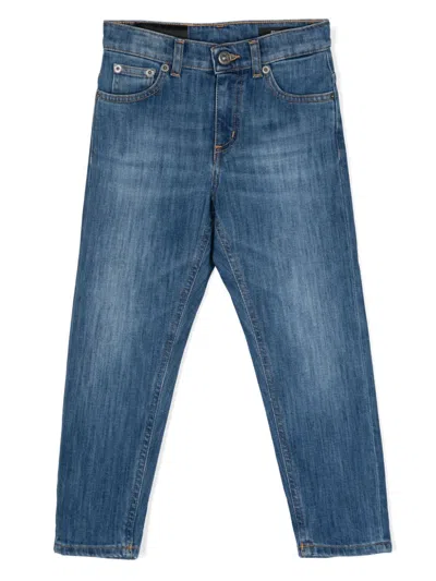 Dondup Kids' Logo-patch Jeans In Blue