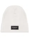 Dondup Logo-patch Knitted Beanie In White