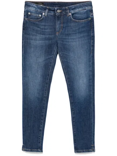 DONDUP LOGO-PATCH SKINNY JEANS
