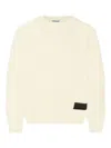 Dondup Logo-patch Sweater In Neutral