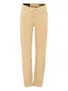 Dondup Logo-patch Trousers In Neutral
