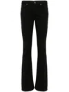 Dondup Logo-plaque Flared Jeans In Black