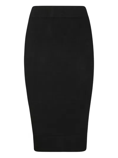 DONDUP LOGO-PLAQUE MIDI SKIRT