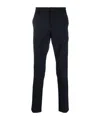 Dondup Logo-plaque Tailored Trousers In Blue