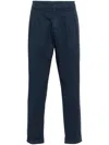 Dondup Tailored Trousers With Pockets And Cuffs In Blue