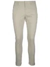 Dondup Trousers With Belt Loops And Pockets In Silver