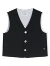 Dondup Logo-plaque Waistcoat In Blue
