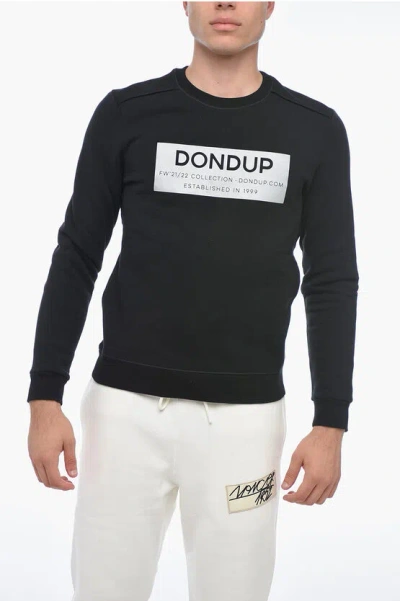Dondup Logo Print Crewneck Jumper In Black