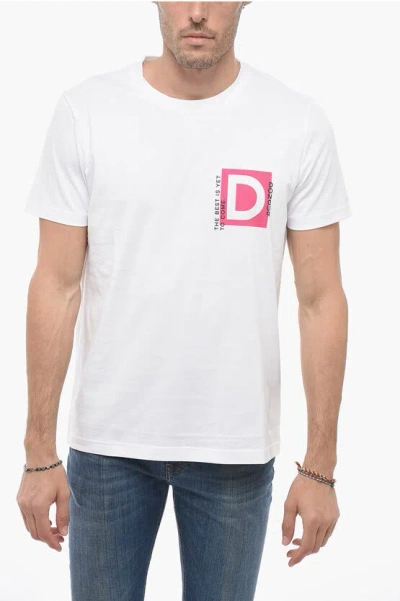 Dondup Logo Print Crewneck T-shirt In White