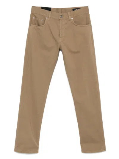 Dondup Logo-print Jeans In Brown