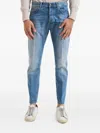 Dondup Logo-print Jeans In Blue