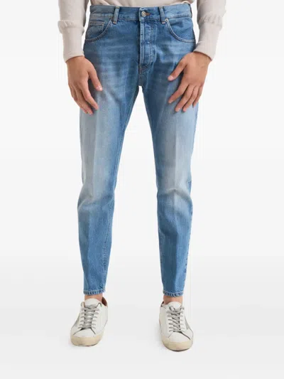 Dondup Logo-print Jeans In Blue