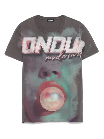 Dondup Logo-print T-shirt In Grey