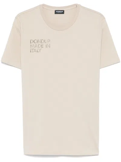 Dondup Logo-print T-shirt In Neutrals