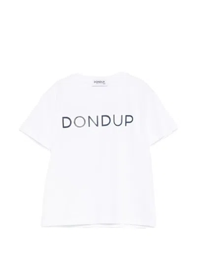 Dondup Kids' Logo-print T-shirt In White