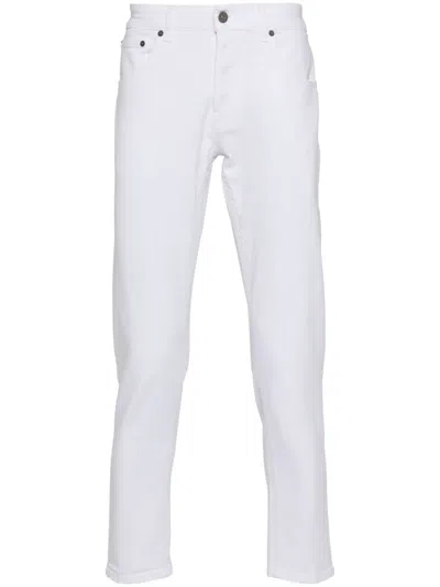 DONDUP LOGO-PRINT TAPERED JEANS