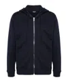 Dondup Hoodie Full Zip Basic Fleece In Blue