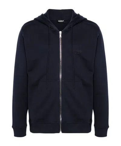 DONDUP LOGO PRINT ZIP-UP HOODIE