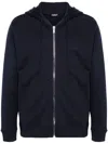 Dondup Hoodie Full Zip Basic Fleece In Blau