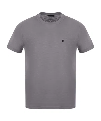Dondup Logo Slub Crew Neck T-shirt In Multi