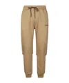 Dondup Relaxed Fit Brown Pants With Adjustable Waistband And Ribbed Cuffs In Brown
