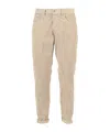 Dondup Tailored Fit Cotton Blend Pants With Subtle Detailing In Nude