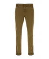 Dondup Cuffed Trousers With Pockets And Loops In Green